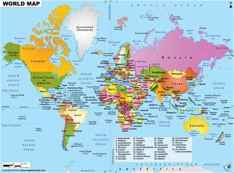 Discover the Current and Detailed World Globe Map