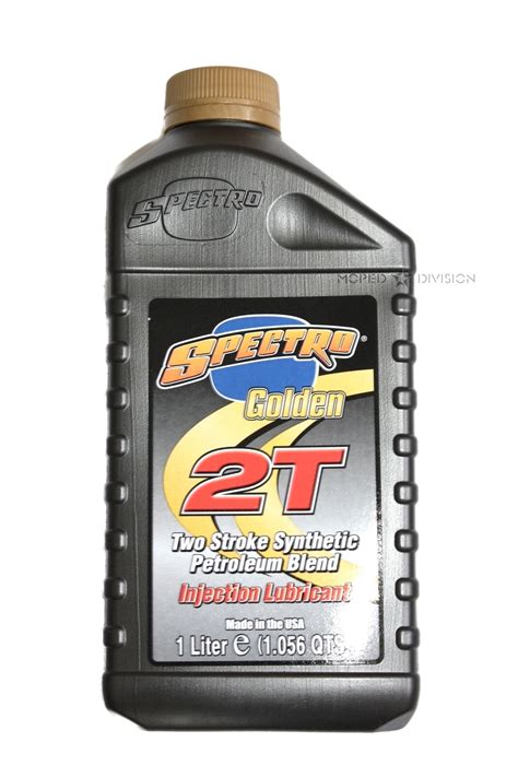 Spectro Golden 2T, 2 Stroke Synthetic Injection Oil - 1 Liter - Moped Division