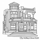 Architecture Coloring Pages  Free & Printable sketch template