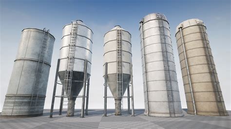 Industrial Silos in Props - UE Marketplace