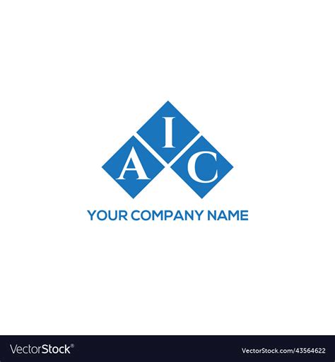 Aic letter logo design on white background Vector Image