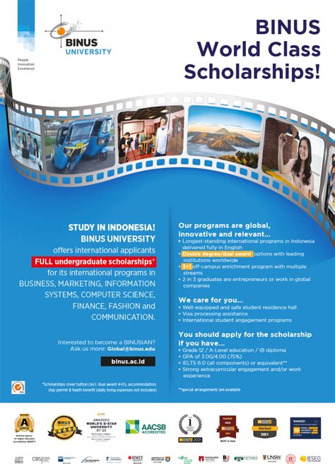 BINUS World Class Scholarships – International Business