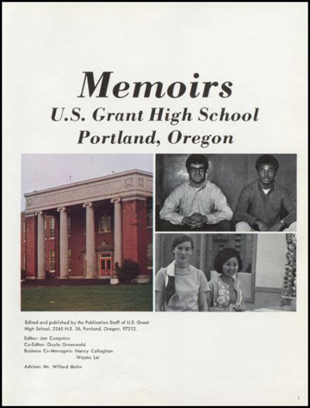 Explore 1970 Grant High School Yearbook, Portland OR - Classmates