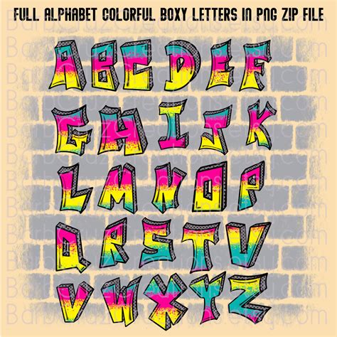 Art & Collectibles v clipart m Digital Download png Graffiti Font Airbrush Font x Box Letter ...
