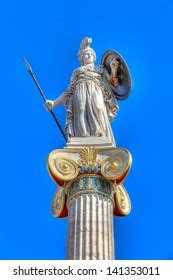 Extreme Zoom Iconic Statue Athena Academy Stock Photo (Edit Now) 1197528106