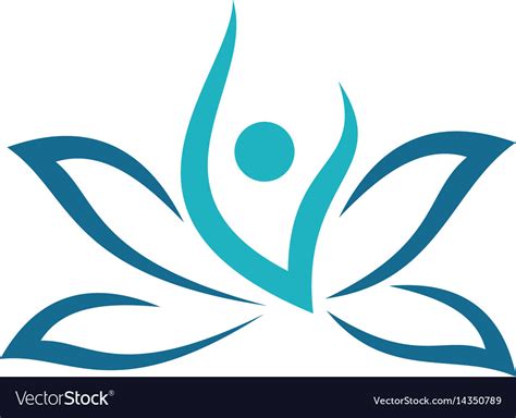 Silhouette in lotus flower Royalty Free Vector Image