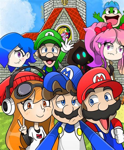 SMG4 Selfie Group by FlashFox24 on DeviantArt in 2021 | Graphic novel art, Mario comics ...