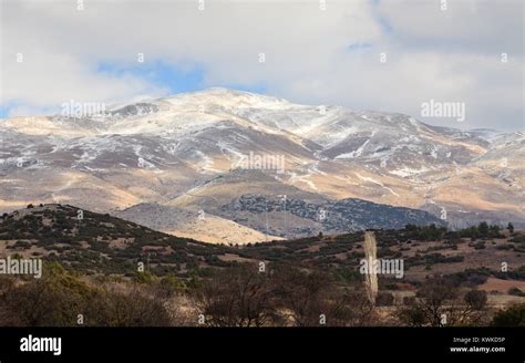 Taurus Mountains. Snow capped Taurus mountain tops are pictured in south western Turkey Stock ...