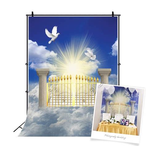 Buy CSFOTO 7x10ft Stairway to Heaven Backdrop Kingdom Backdrop Paradise ...