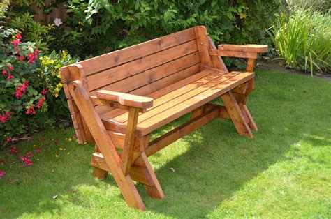 Folding Picnic Table Bench Plans Patio Furniture - Etsy France | Extérieur, Faire une table ...