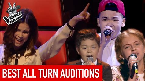 The Voice Kids | Best ALL TURN Blind Auditions worldwide - YouTube