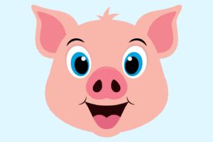 Cute Boy Pig Face Gráfico por CaptainCreative · Creative Fabrica