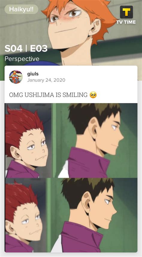 OMG USHIJIMA IS SMILING 🥺 | Haikyuu anime, Haikyuu fanart, Otaku anime