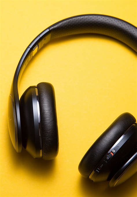 Headphones Yellow Background Music Wallpaper - [1640x2360]