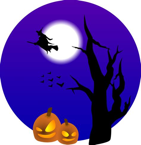 Clipart - Halloween scene