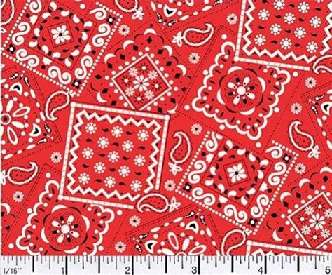 Bandana Fabric RED New - Etsy