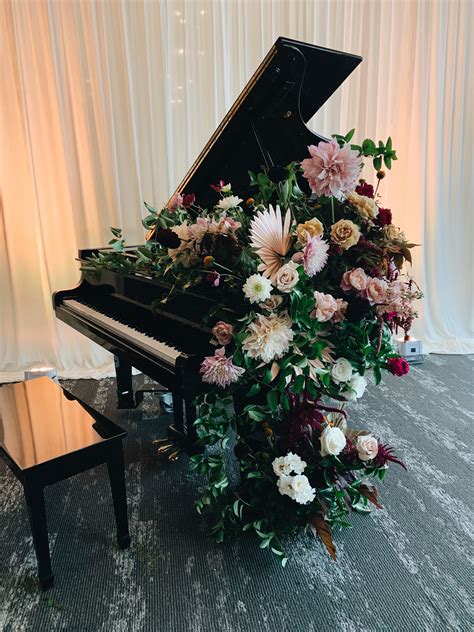 Summer wedding - Piano floral installation by Studio Terrain | Wedding decor inspiration, Flower ...