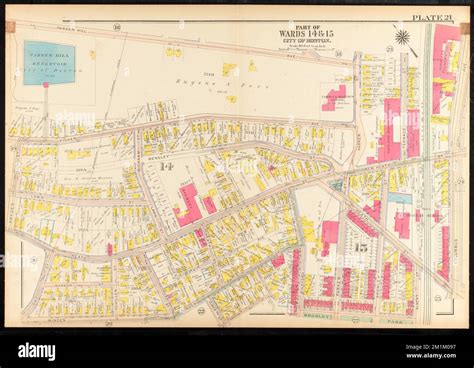 Atlas of the city of Boston, Roxbury : plate 21 , Boston Mass., Maps ...