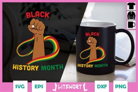 Black History Month Memorial Ribbon SVG Graphic by Litewort · Creative Fabrica