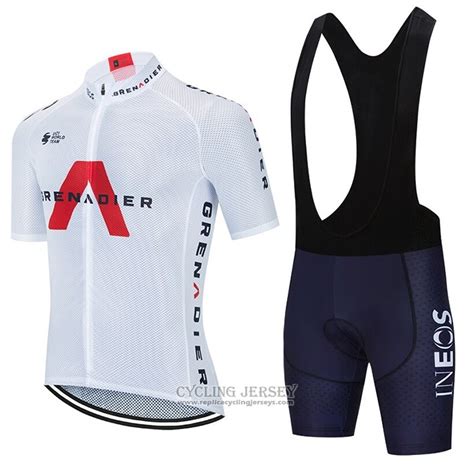 2021 Cycling Jersey Ineos Grenadiers White Short Sleeve And Bib Short ...