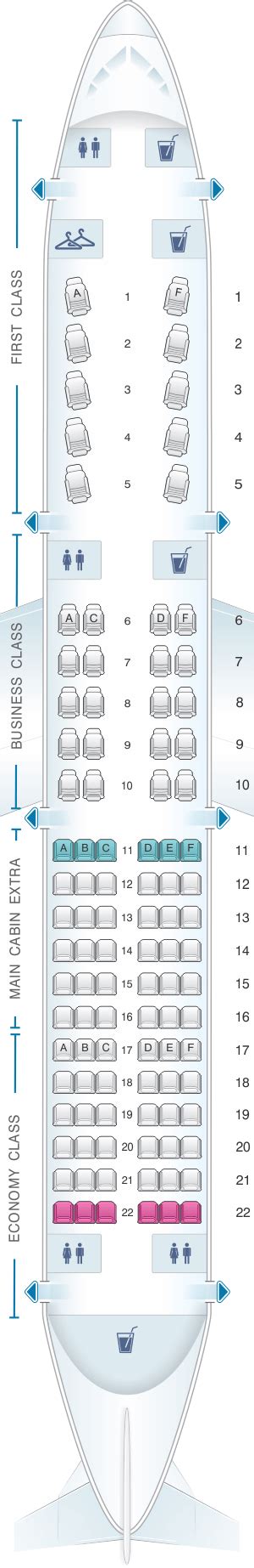 Airbus Industrie A321 Sharklets American Airlines Seating Chart ...