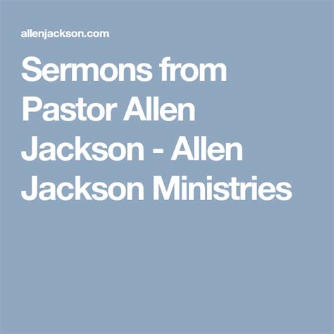 Recent TV Broadcasts - Pastor Allen Jackson | Allen jackson, Pastor, Sermon