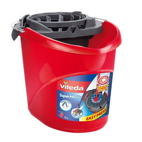 Vileda SuperMocio Bucket and Wringer Red and Black | Wilko