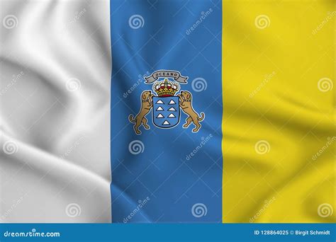 Canary Islands Flag Illustration Stock Illustration - Illustration of ...