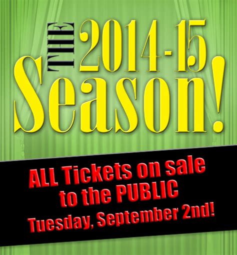 Lyric Theatre 2014-2015 Tickets ON SALE to the Public!|Show | The Lyric ...