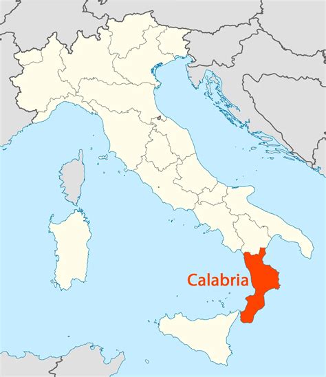 Location of Calabria Map - MapSof.net