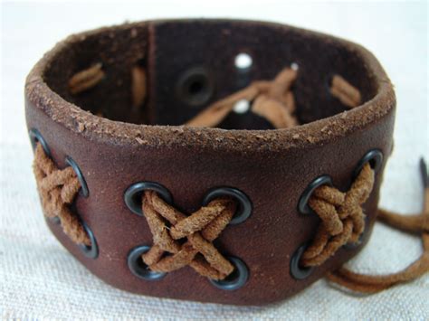 Handmade Leather Bracelet Bracelet for Men Brown Leather - Etsy ...