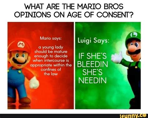 Dark mario and luigi memes - WHAT ARE THE MARIO BROS OPINIONS ON AGE OF CONSENT? Mario says ...