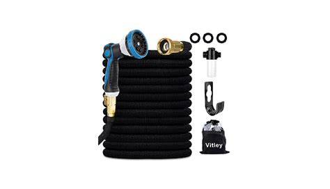 Vitley Expandable Garden Hose 100ft with 10 Function Spray Nozzle ...