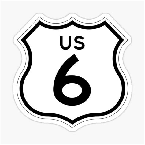 "U.S. Route 6." Sticker for Sale by BryanChien | Redbubble