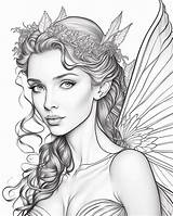 Coloring Pages Of Fairies For Adults sketch template