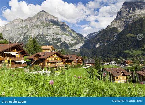 Grindelwald Village, Switzerland Stock Image - Image of alps, oberland: 22937271