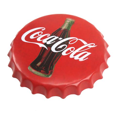 Coca Cola Bottle Cap Display Sign - Baked Enamel