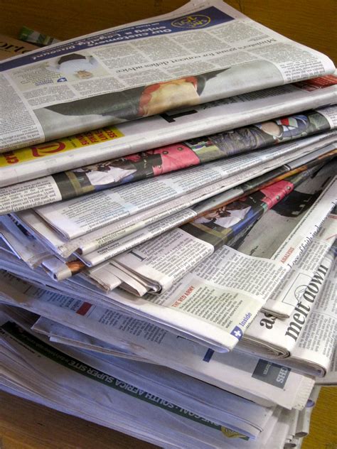 Newspaper stack - Business Recycling Media Gallery