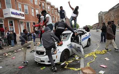 Freddie Gray protest: Riots erupt in Baltimore following funeral, in pictures