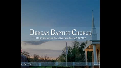 Berean Baptist Church Live Stream - YouTube