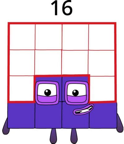 Numberblocks: Sixteen 2D by alexiscurry on DeviantArt | Police crafts, Cute stickers, Sixteen