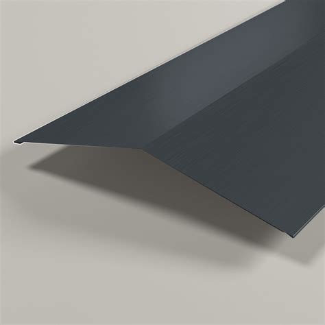 8' Polyester Coated Standard Steel Ridge Cap Flashing in Anthractite Grey | Barrow Roof Sheets