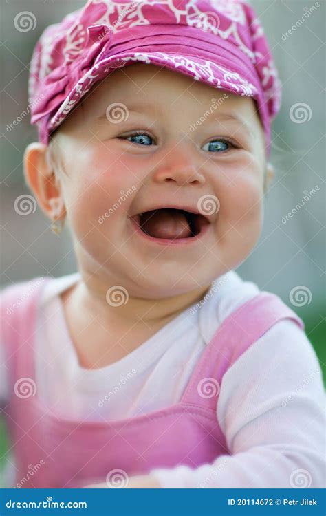 Portrait of Happy Baby Laughing Stock Photo - Image of child, beautiful: 20114672