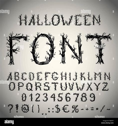 Scary font Stock Vector Image & Art - Alamy