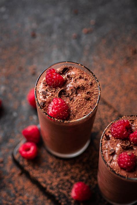 Dark Chocolate Raspberry Vegan Protein Shake - Occasionally Eggs