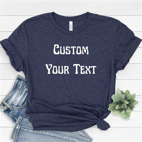 Custom Text Shirt Custom Printing Unisex T-shirt Personalized | Etsy