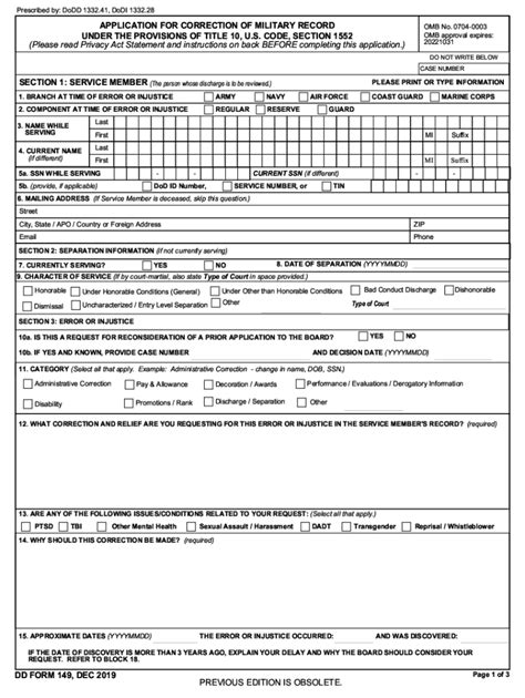 2019-2021 Form DD 149 Fill Online, Printable, Fillable, Blank - pdfFiller