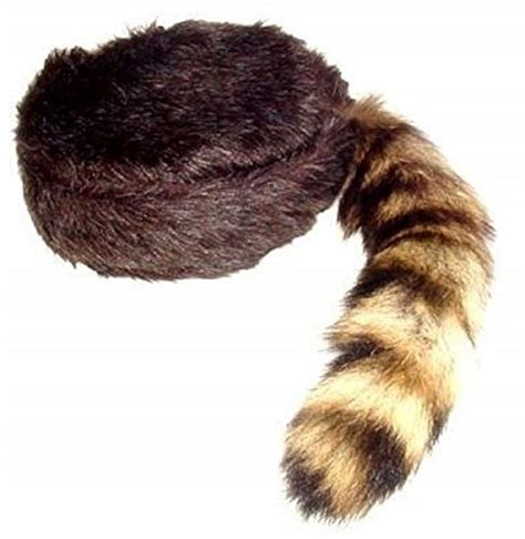 Davy Crockett / Daniel Boon Coon Skin Hat With Real Coon Tail Multi Sizes – Cuisine reunionnaise