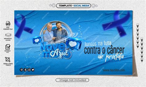 Premium PSD | Social media banner para tema de campanha de novembro azul no brasil