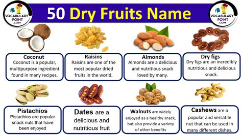 Dry Fruits Names and Benefits Archives - Vocabulary Point